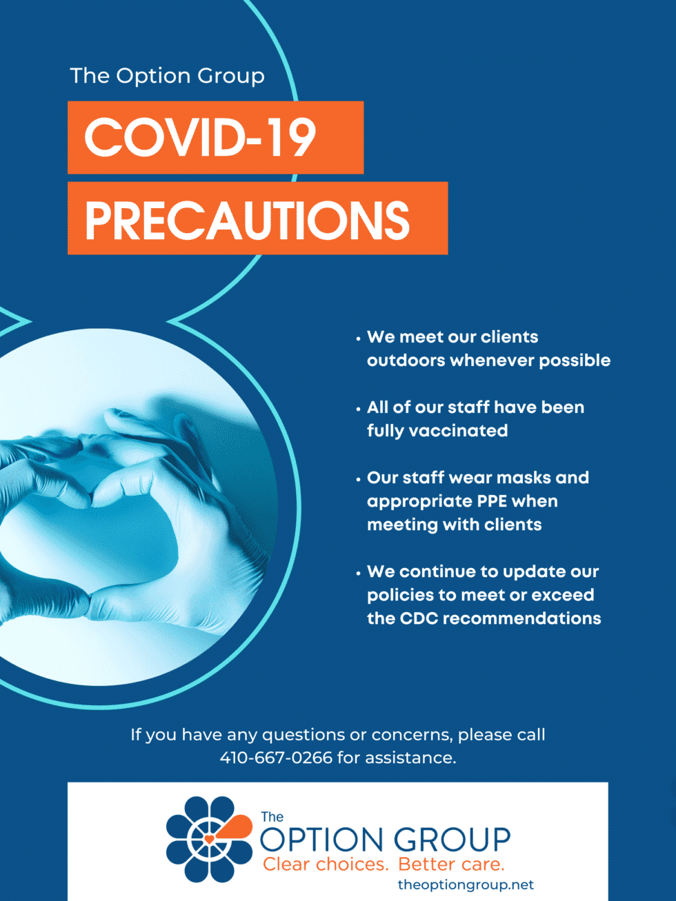 The Option Group COVID19 Precautions Safety and Health