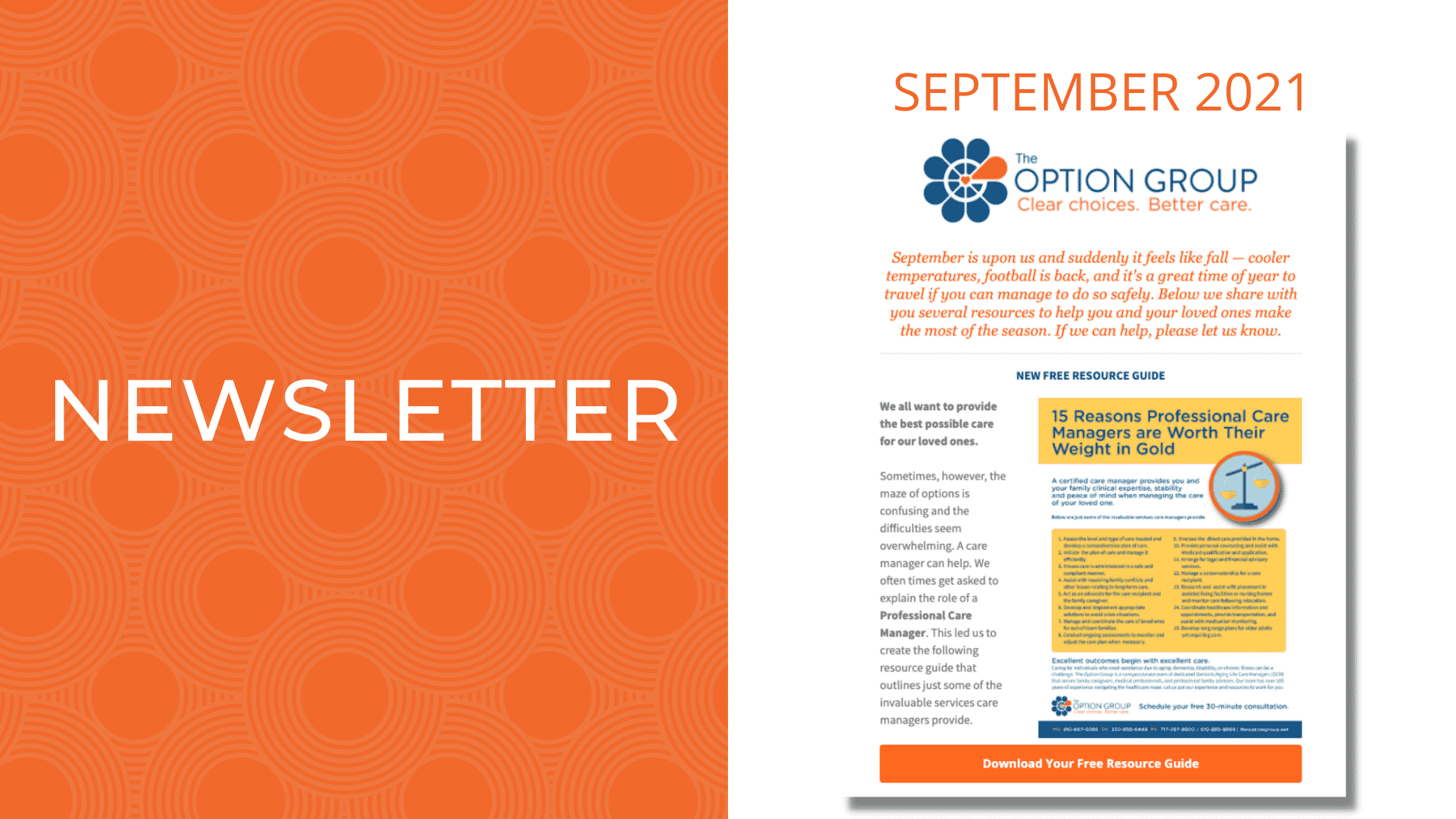 September Newsletter Resource Graphic